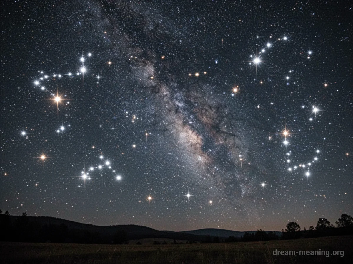 Numerous stars forming recognizable patterns in a dark night sky.