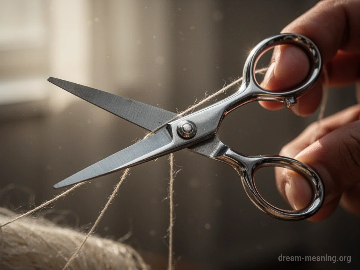 A close-up of sharp-edged scissors.