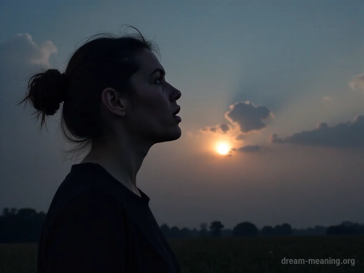 A single silhouette holding a microphone against a dusky sky.