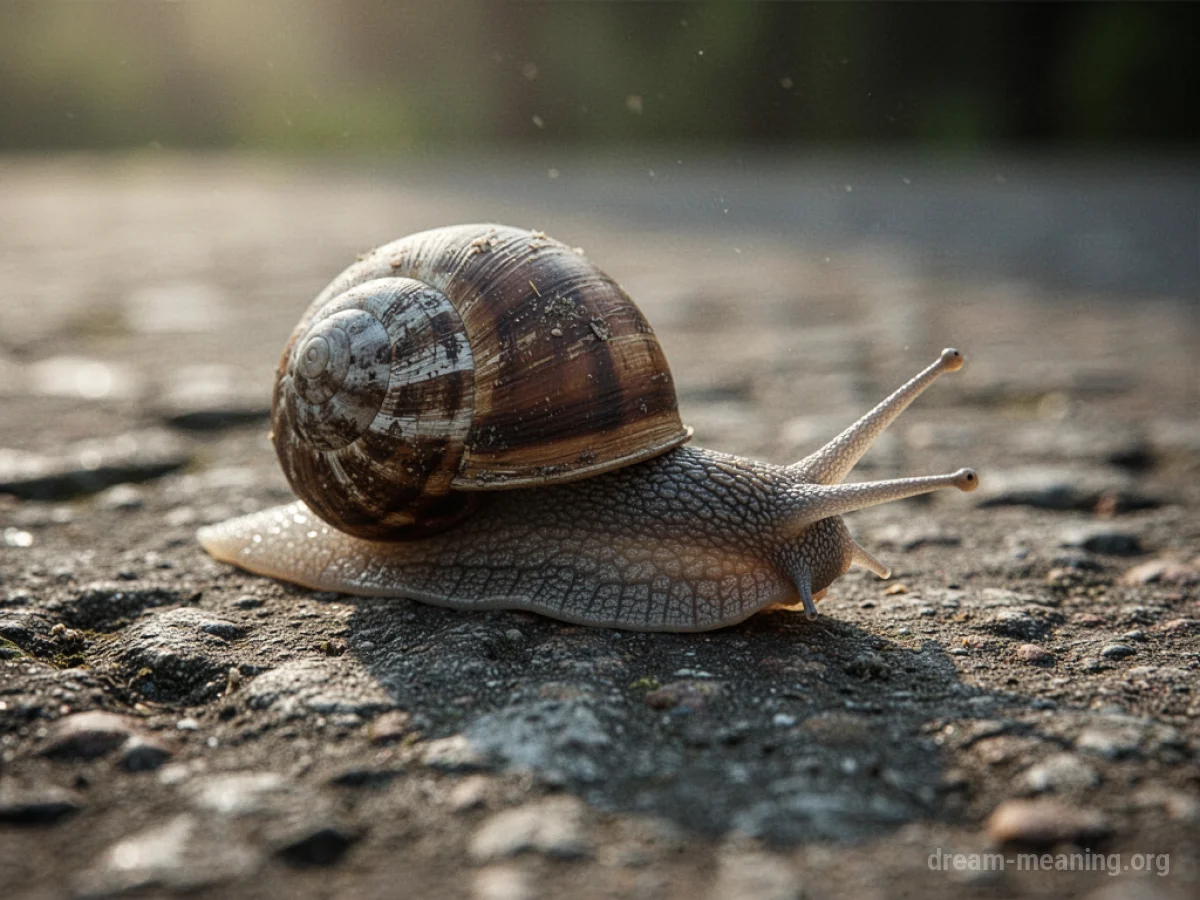 A snail body without a shell on a grey, textured surface.
