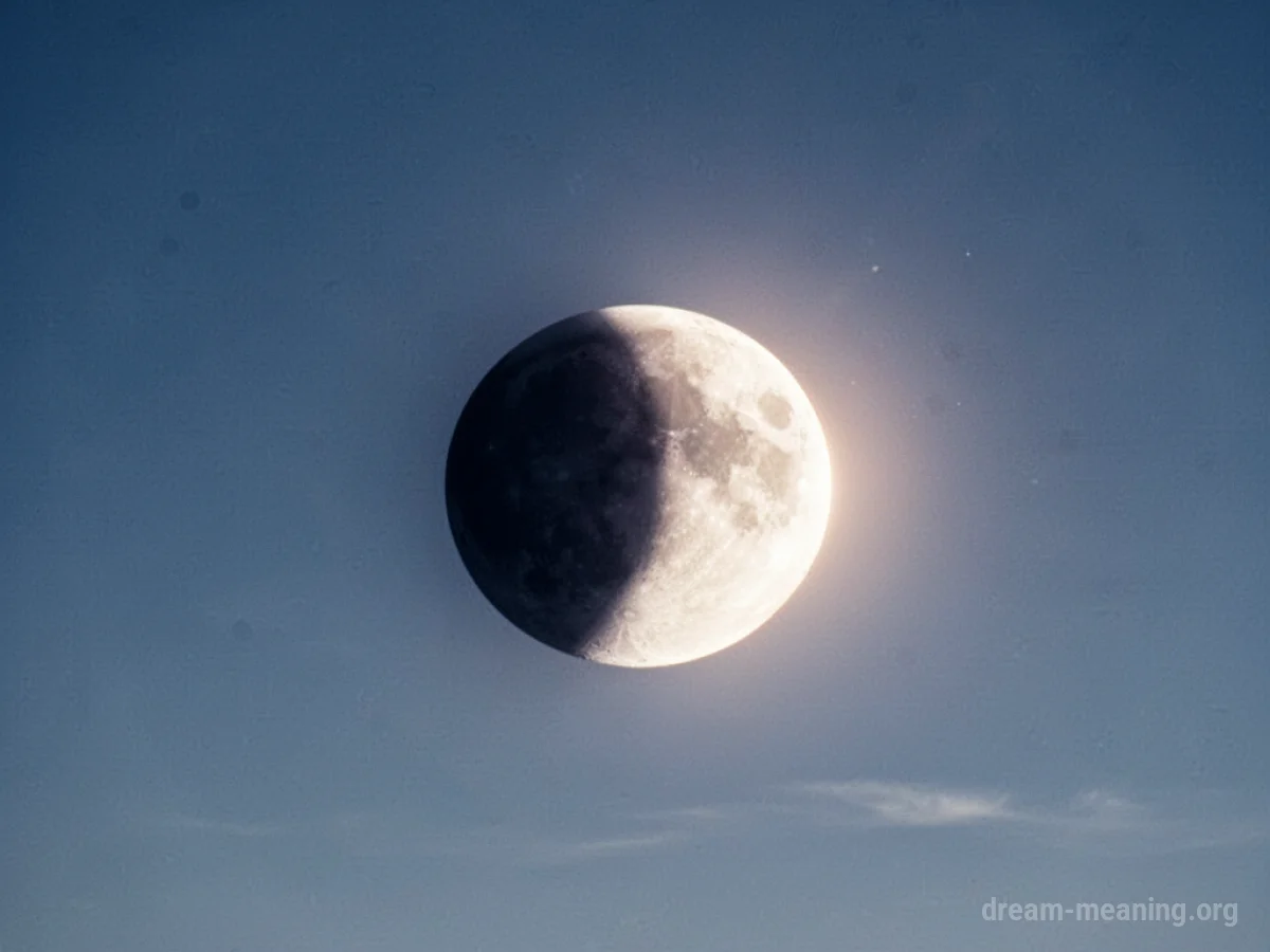 The sun partially covered by the moon during a solar eclipse.