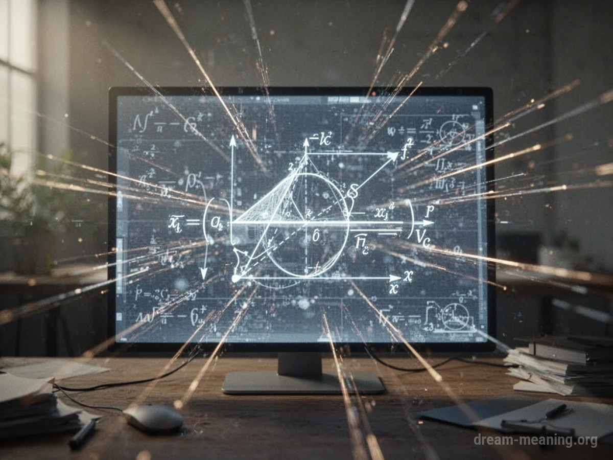 A digital screen with a glowing diagram.