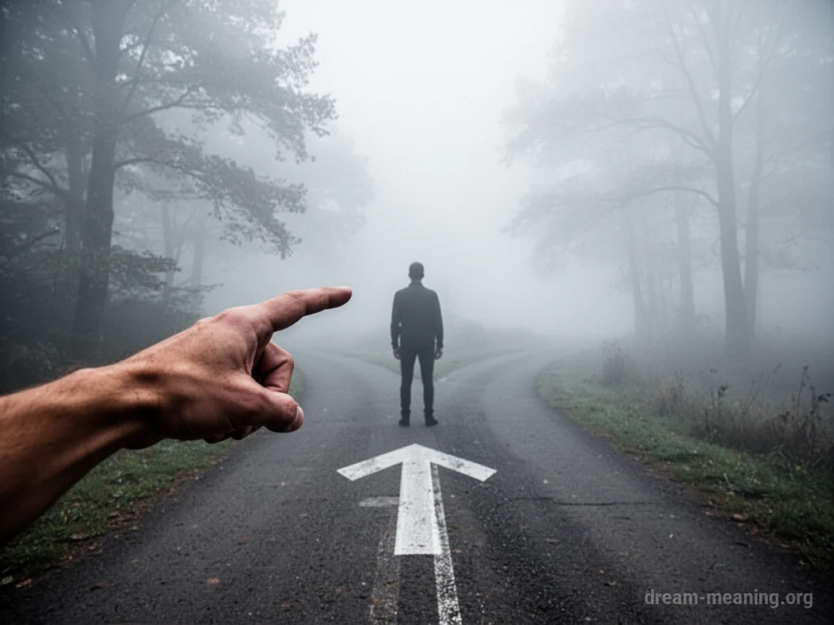 A silhouetted figure stands at a crossroads, with one path illuminated and the other shrouded in mist.
