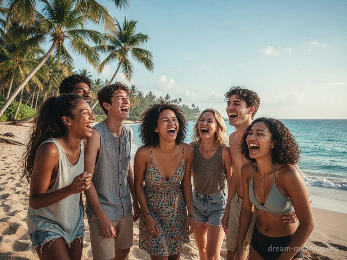 Young adults enjoying a beach vacation.