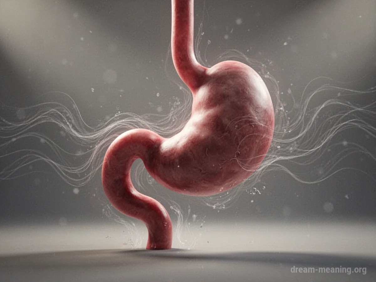 Abstract visualization of a rumbling stomach.