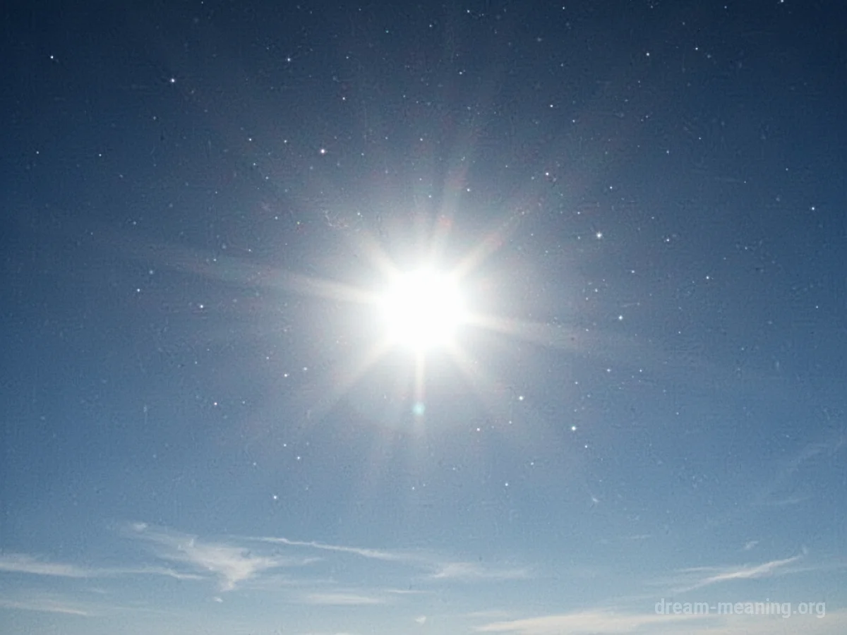 A sun is stationary in the daytime sky.