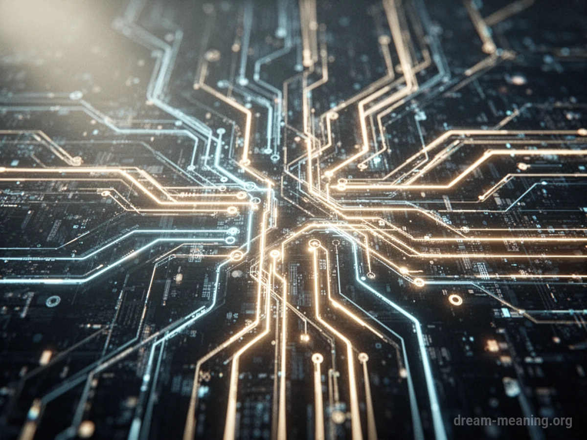 Abstract digital network with new lines being added.