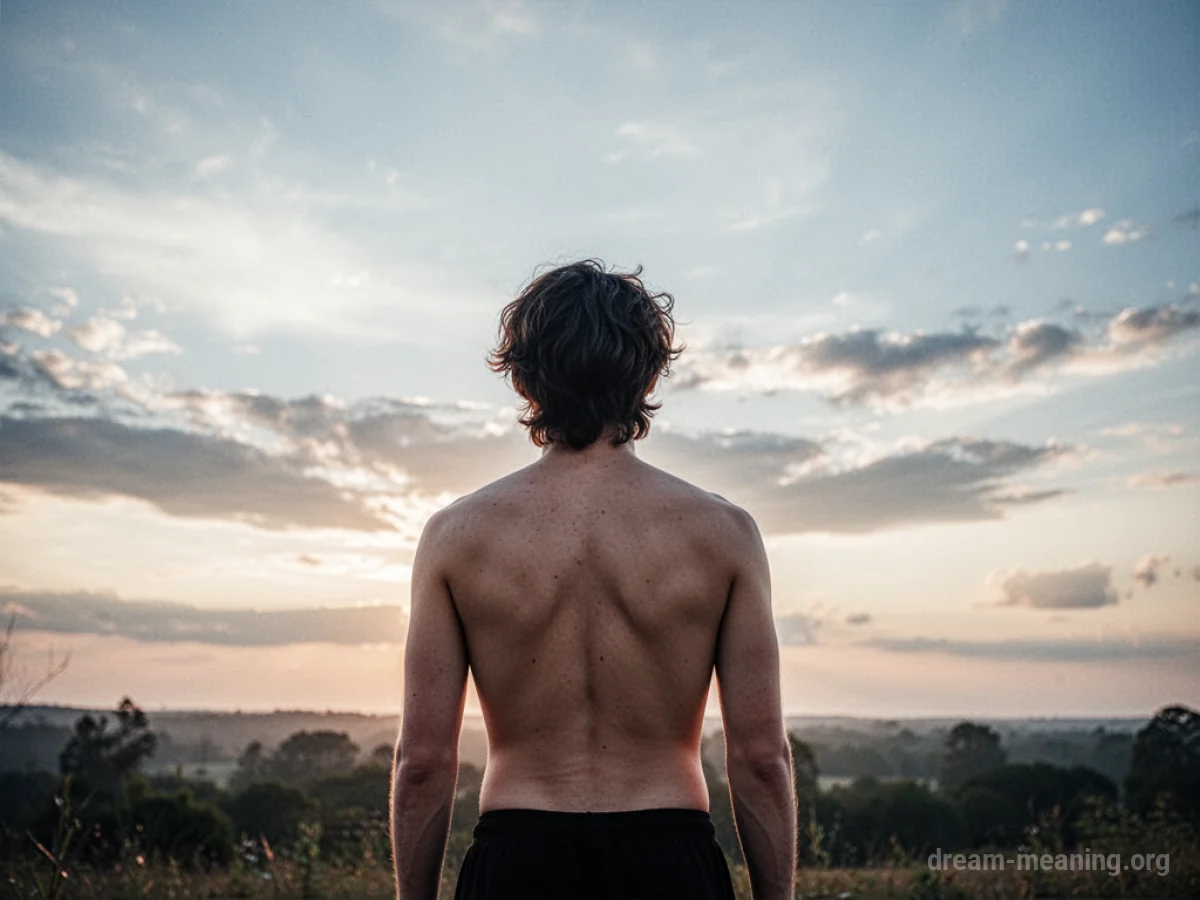 A person's torso and arms are visible as their shirt is pulled off.