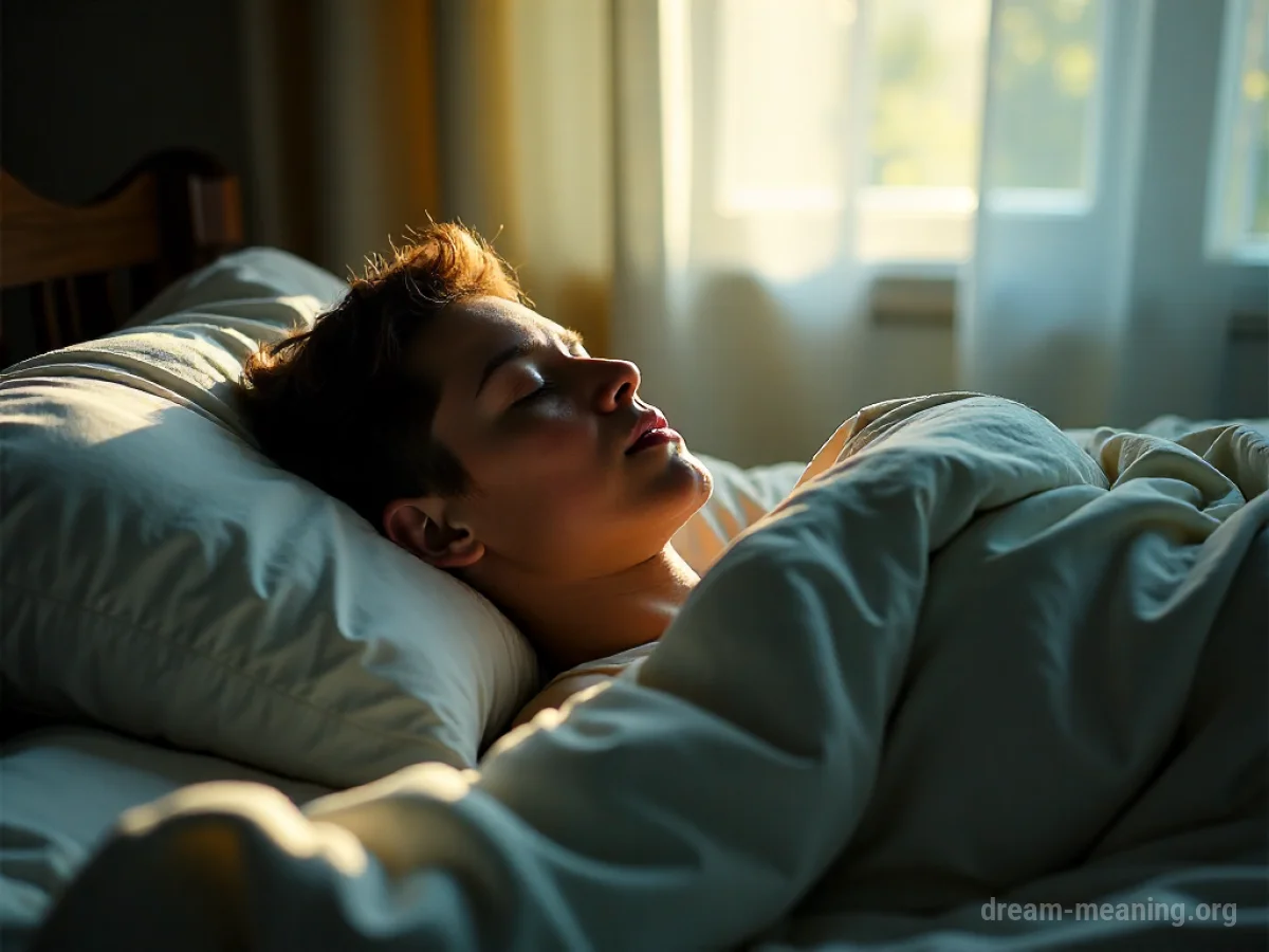 A silhouette of a person lying in bed with eyes open, surrounded by deep shadows.