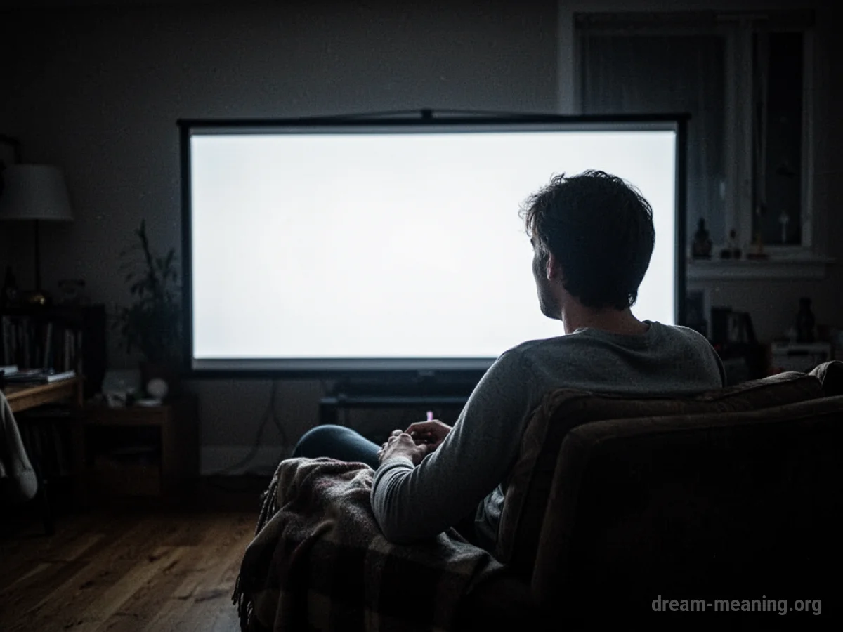 A person sitting in a dark room illuminated by a bright screen.