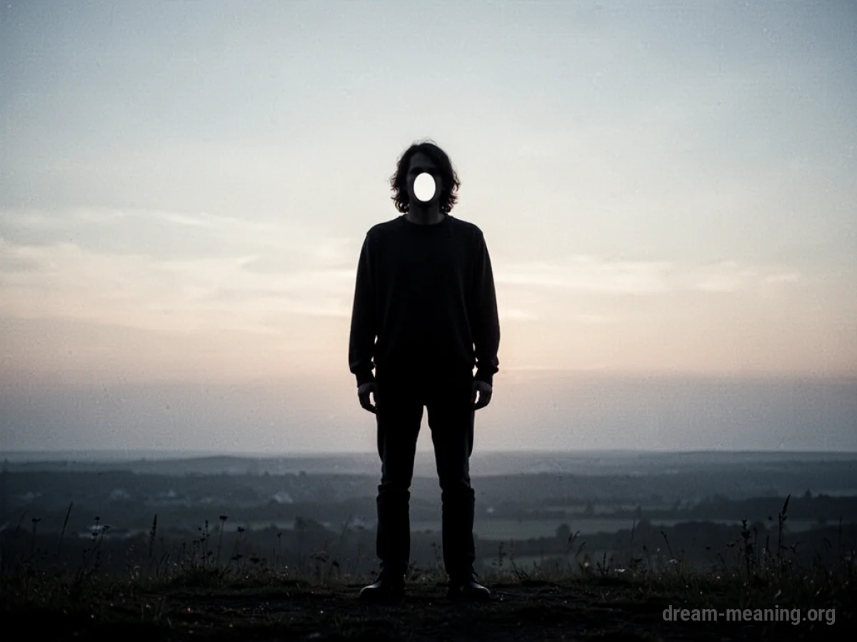 Silhouette of a person with an empty space for a mouth.