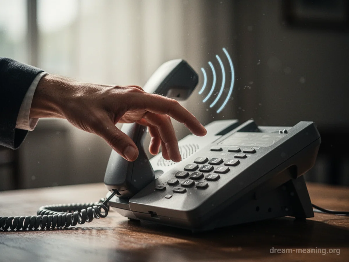 A hand straining to reach a ringing phone.
