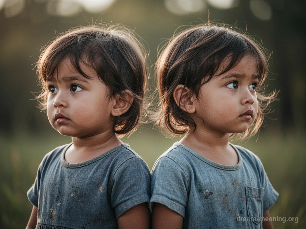 Two young children, one boy and one girl, standing next to each other.