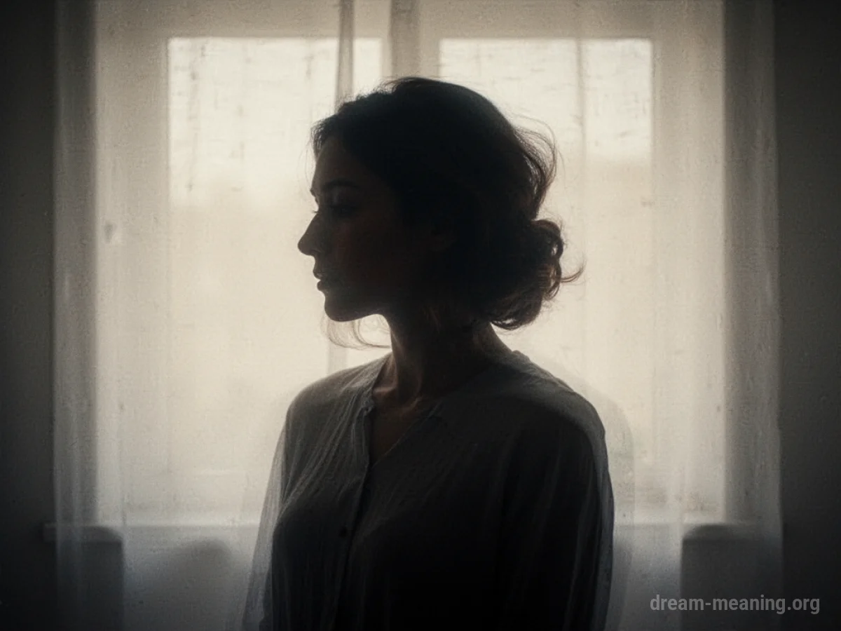 Silhouette of a person with blurred edges, suggesting a change in form.