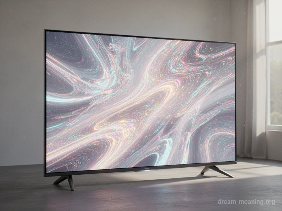 A modern television with a bright screen.