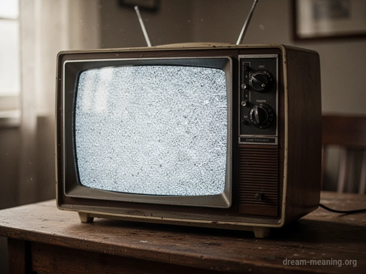 A television screen displaying static.