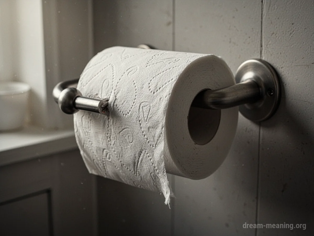 A toilet paper roll with no paper visible.