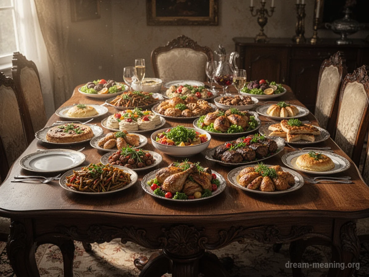 A table overflowing with various food dishes.