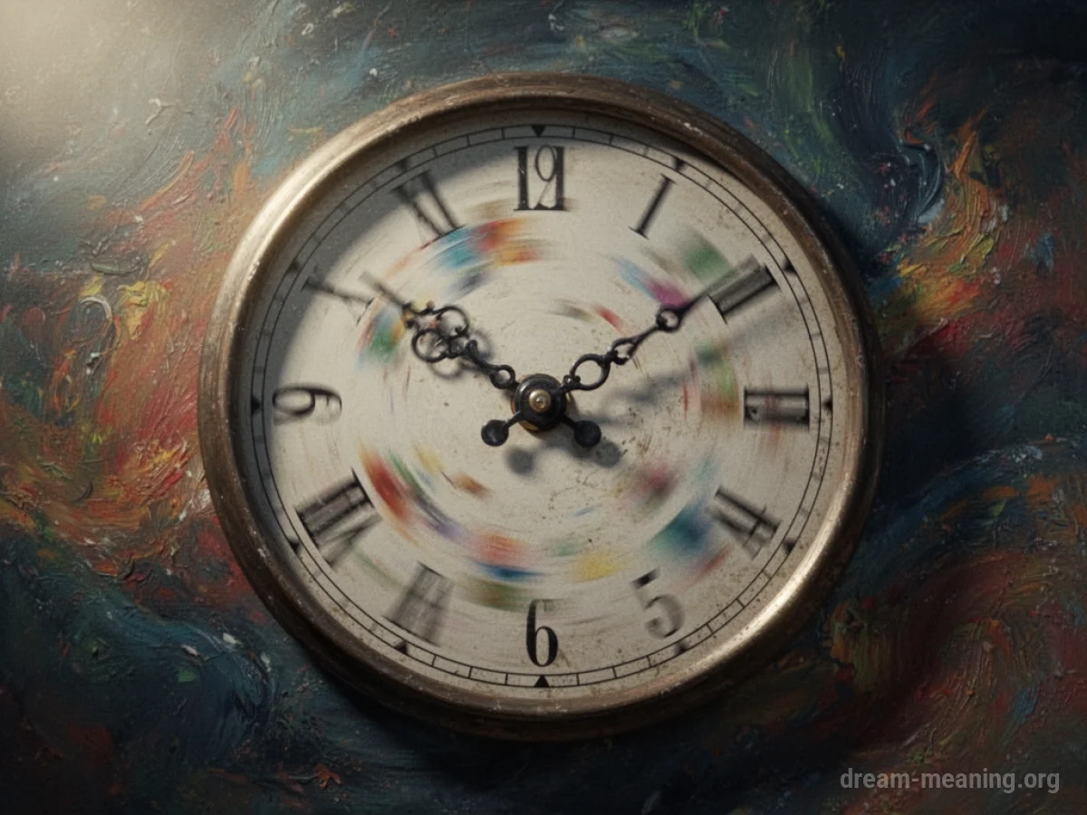 A clock with blurred hands suggesting rapid movement.