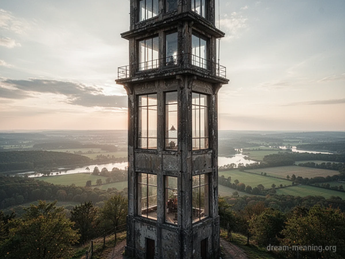 A tall tower overlooking a vast landscape.