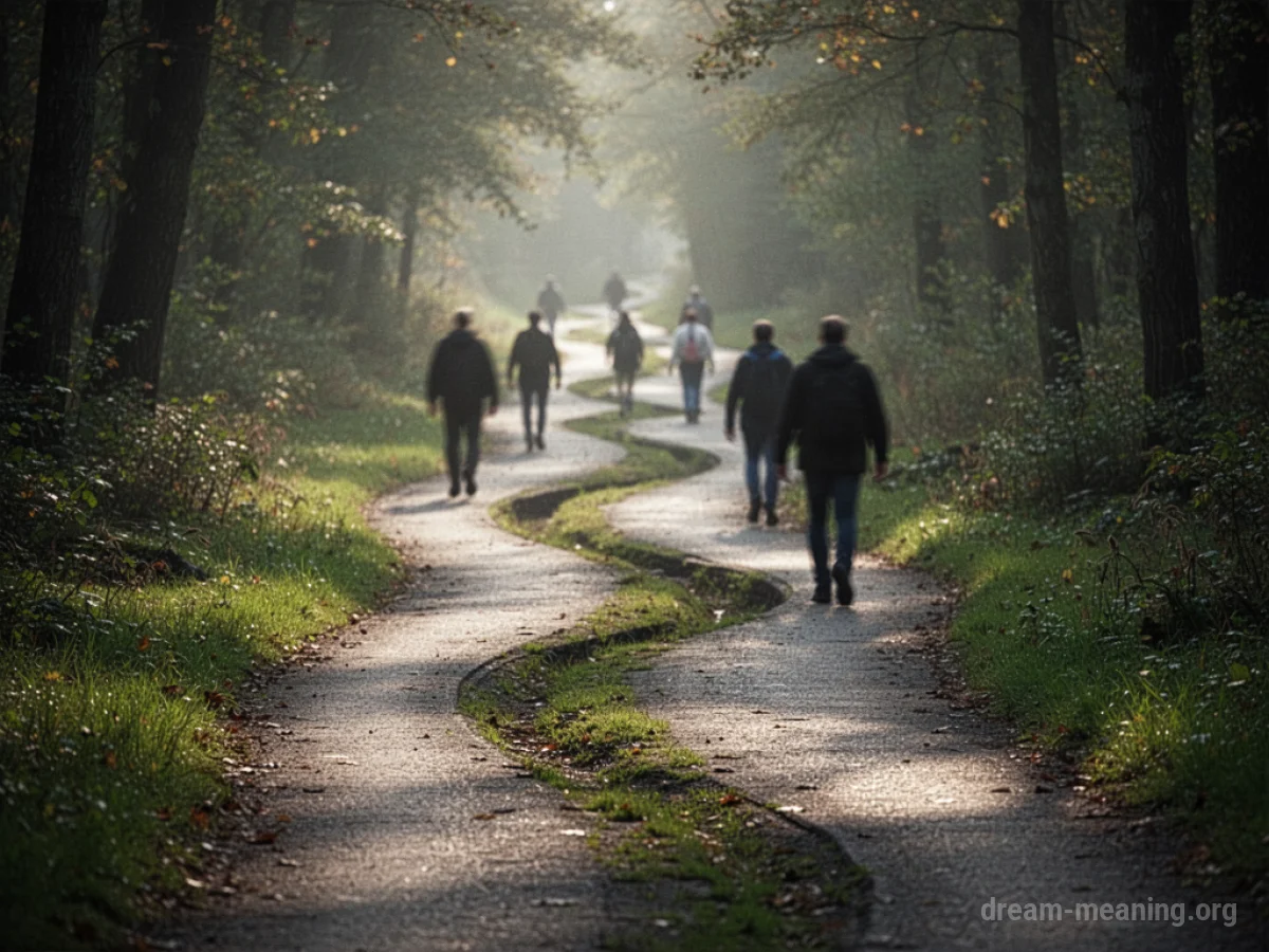A winding path that constantly changes its form.