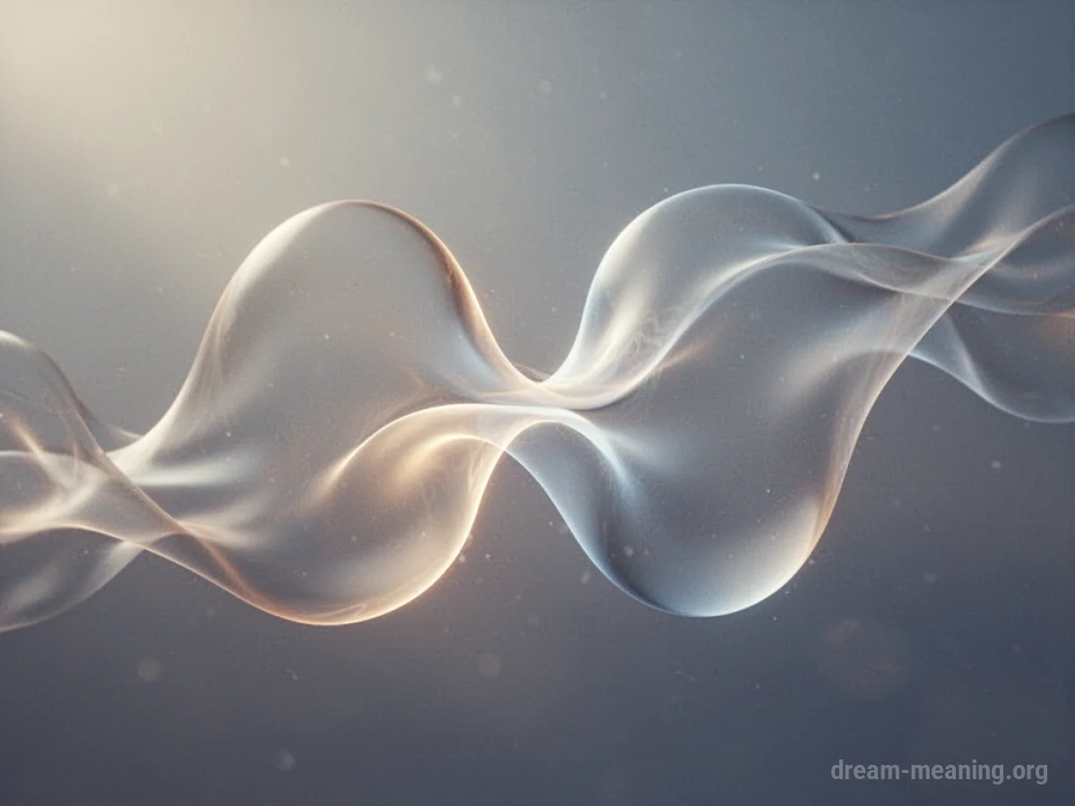 Two amorphous shapes of light becoming one.