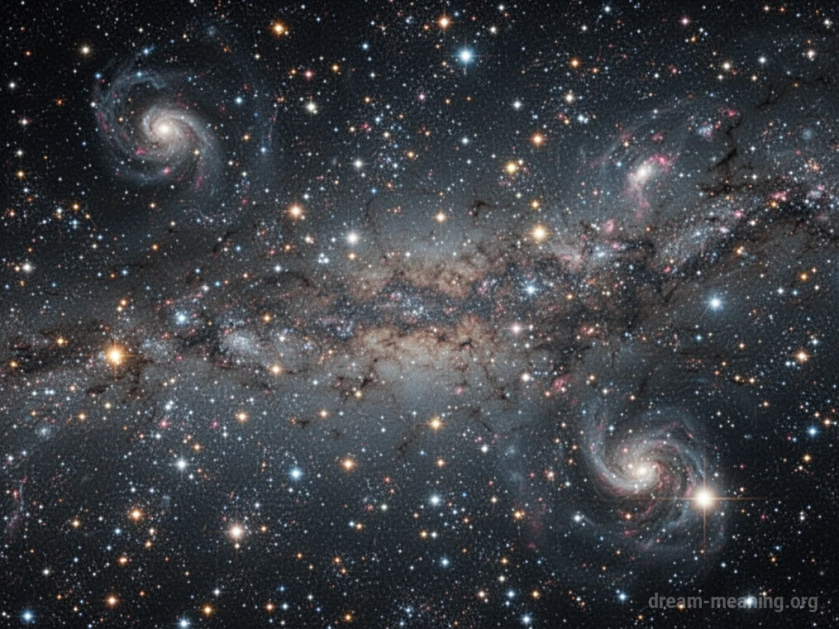A dark sky filled with countless bright stars.