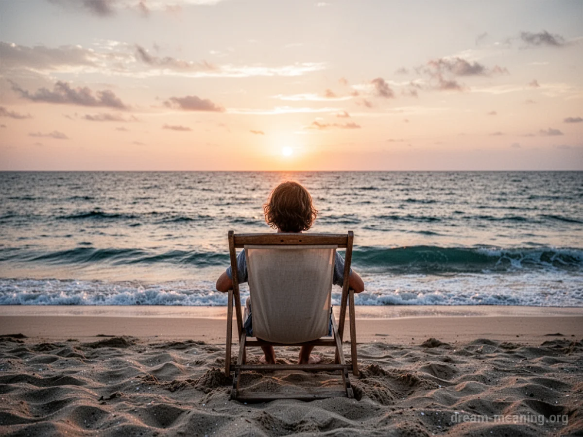 A solitary figure on a beach watching a sunset over the ocean.