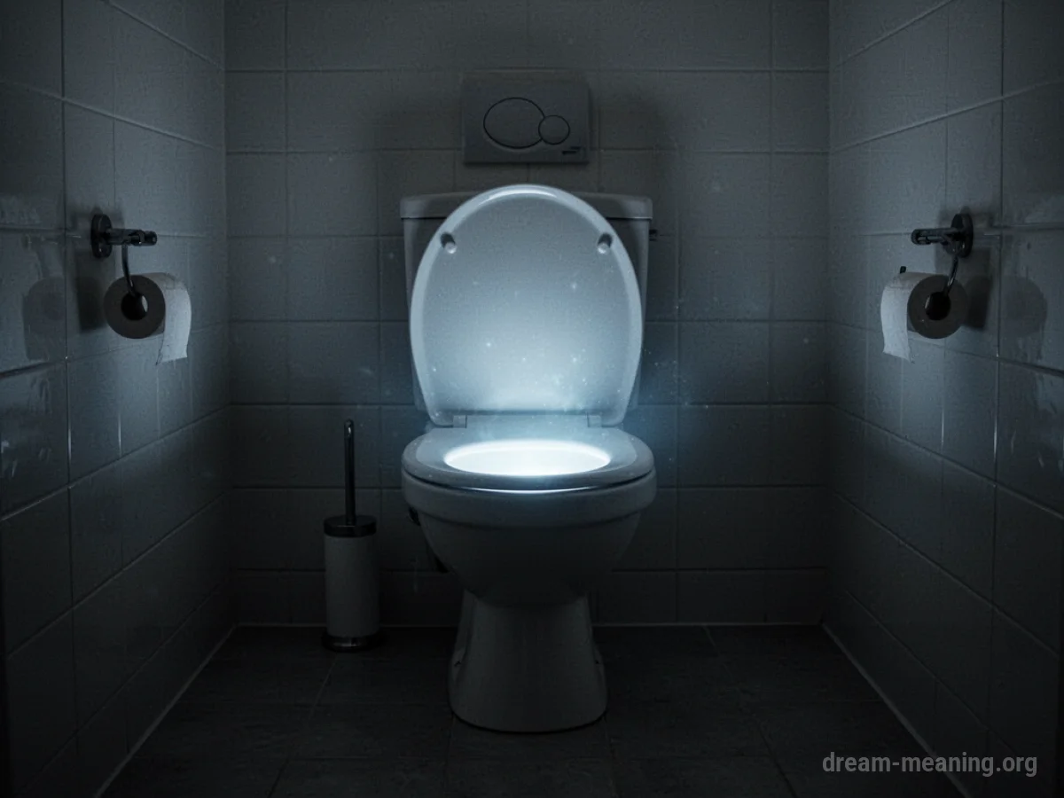 A clean toilet in a quiet bathroom.