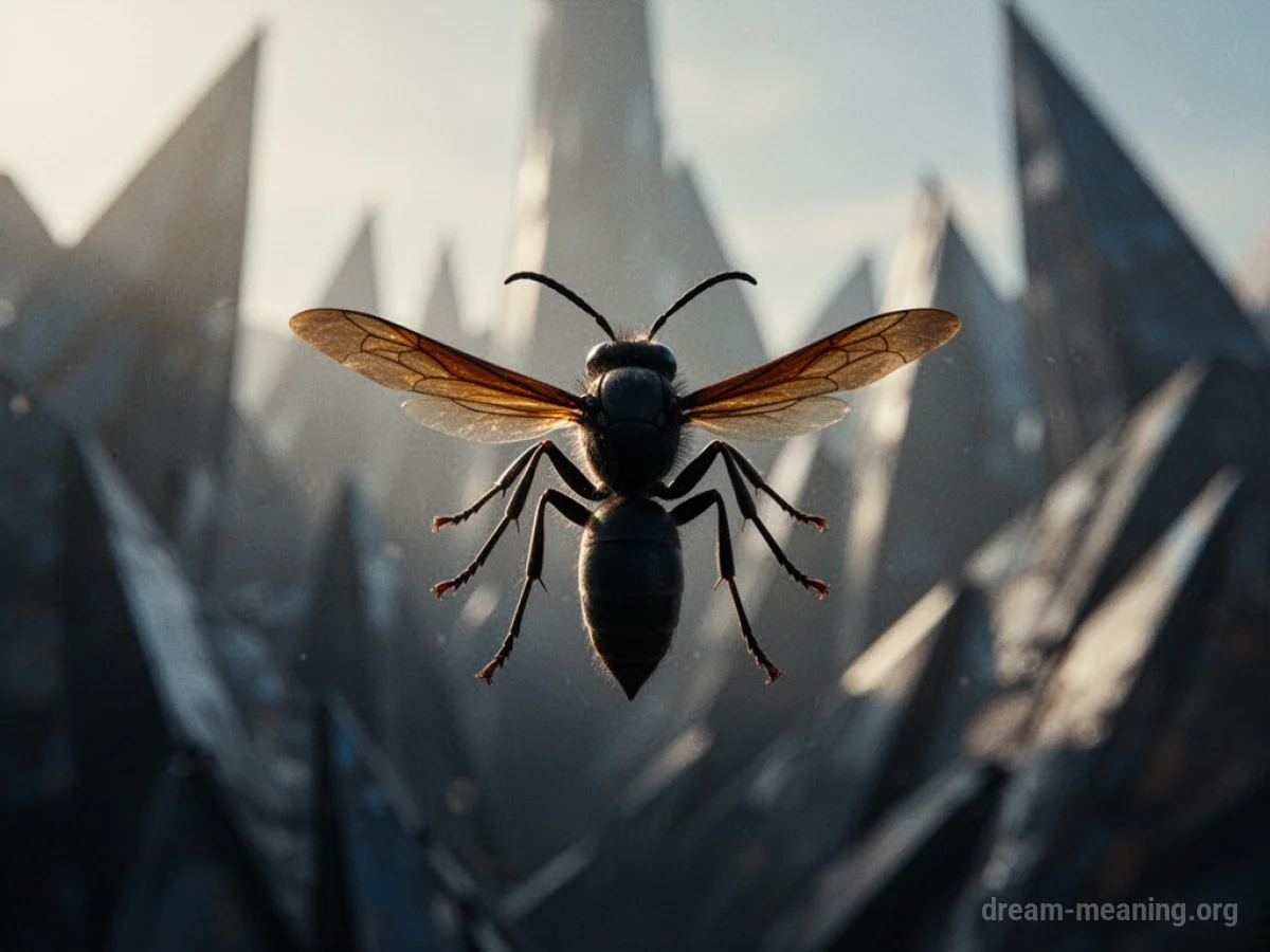 Silhouette of a wasp.