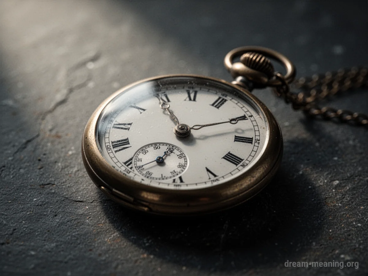 An antique pocket watch face with all hands removed.