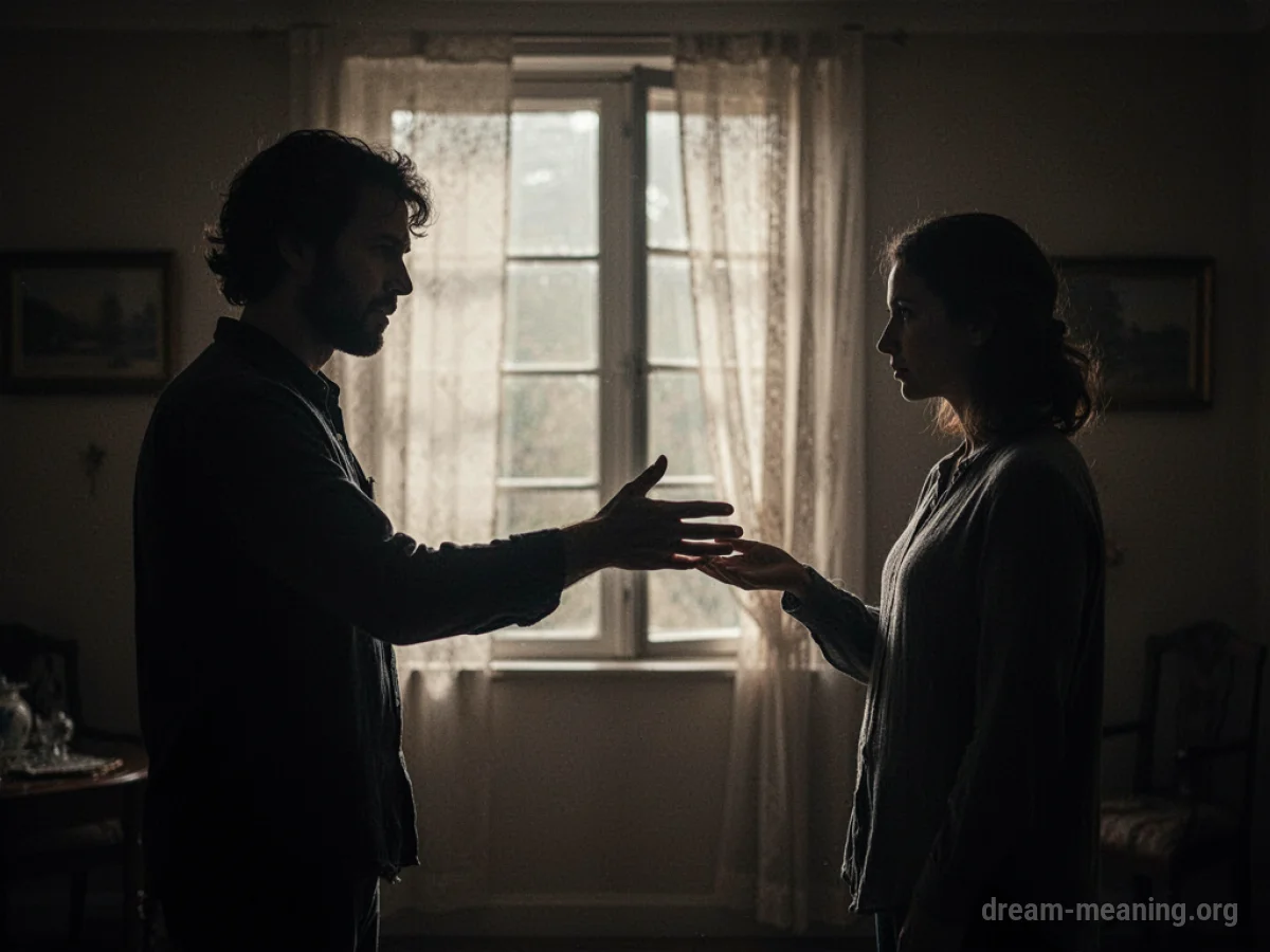 Two silhouetted figures, one reaching out to the other.