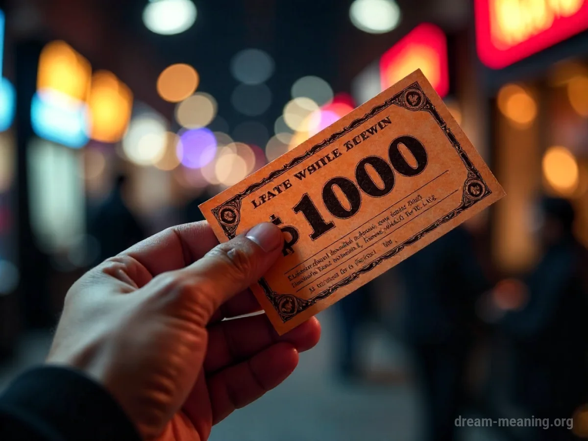 A person holding a winning lottery ticket.