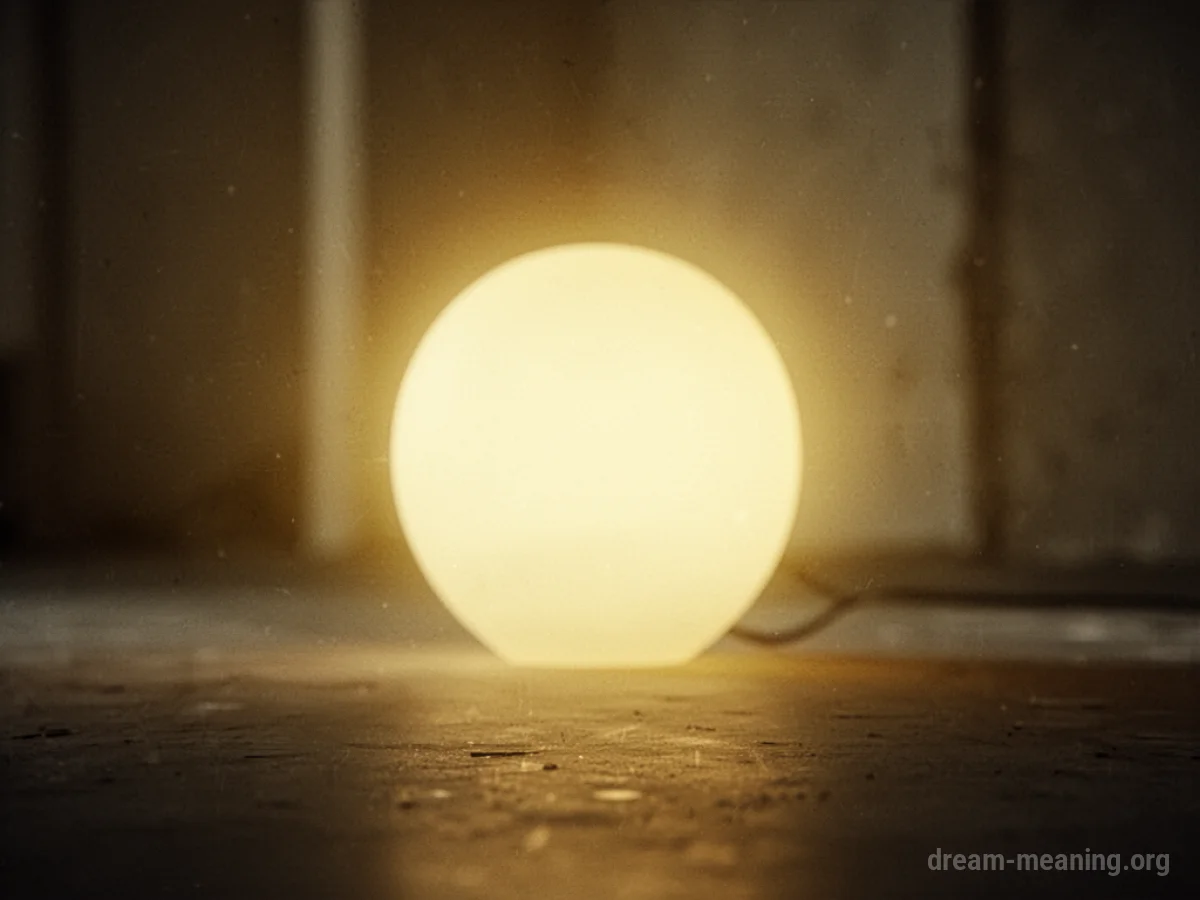 A bright, warm yellow light glowing softly in the dark.
