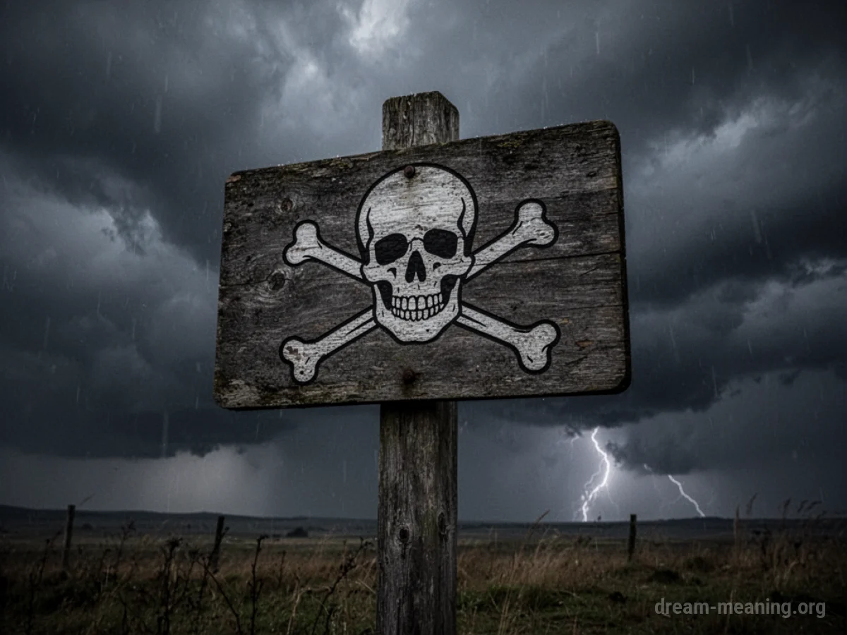 A warning sign indicating a hazardous area.